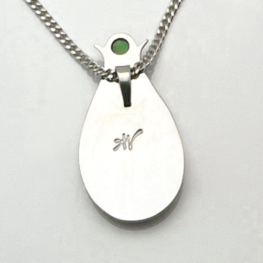 Wild Roses pendant with Tourmaline