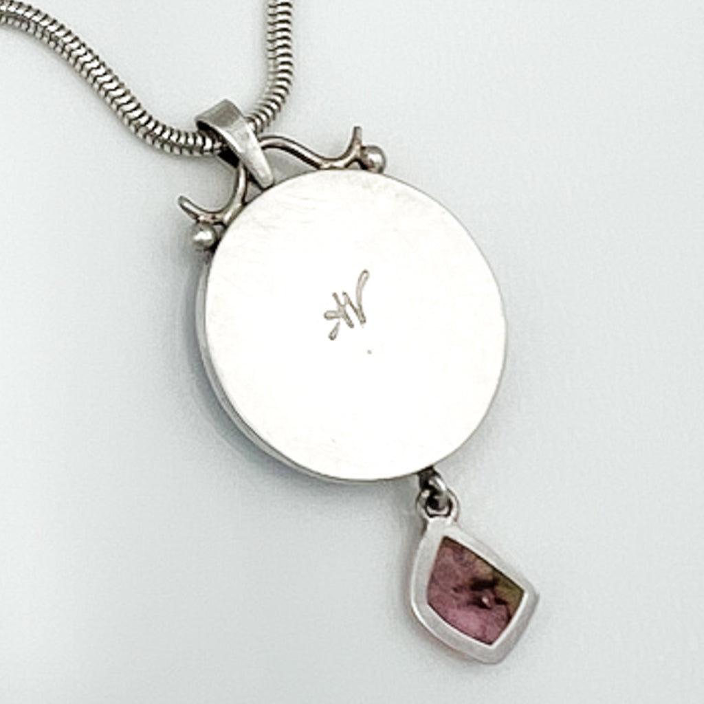 Butterfly pendant with Pink Tourmaline