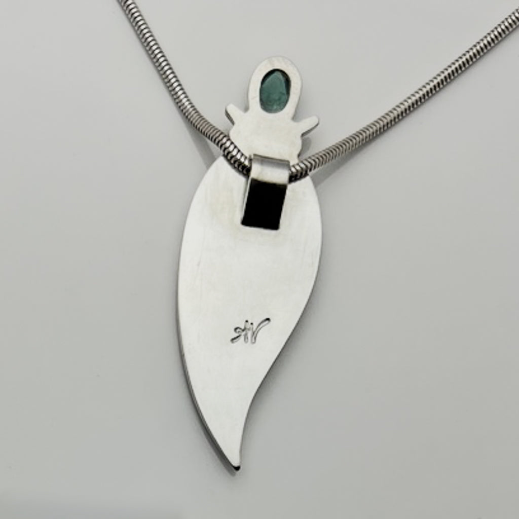 Quarter Horse pendant with Aqua Tourmaline
