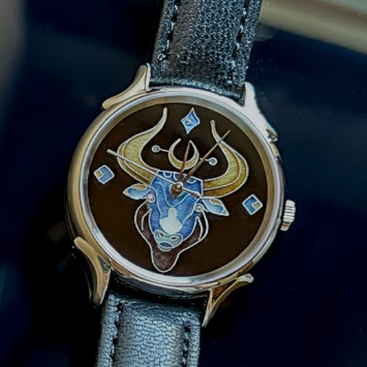 Cloisonné Taurus Zodiac watch