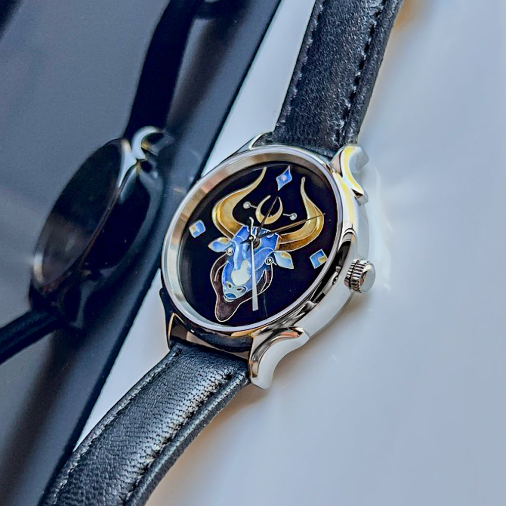 Cloisonné Taurus Zodiac watch