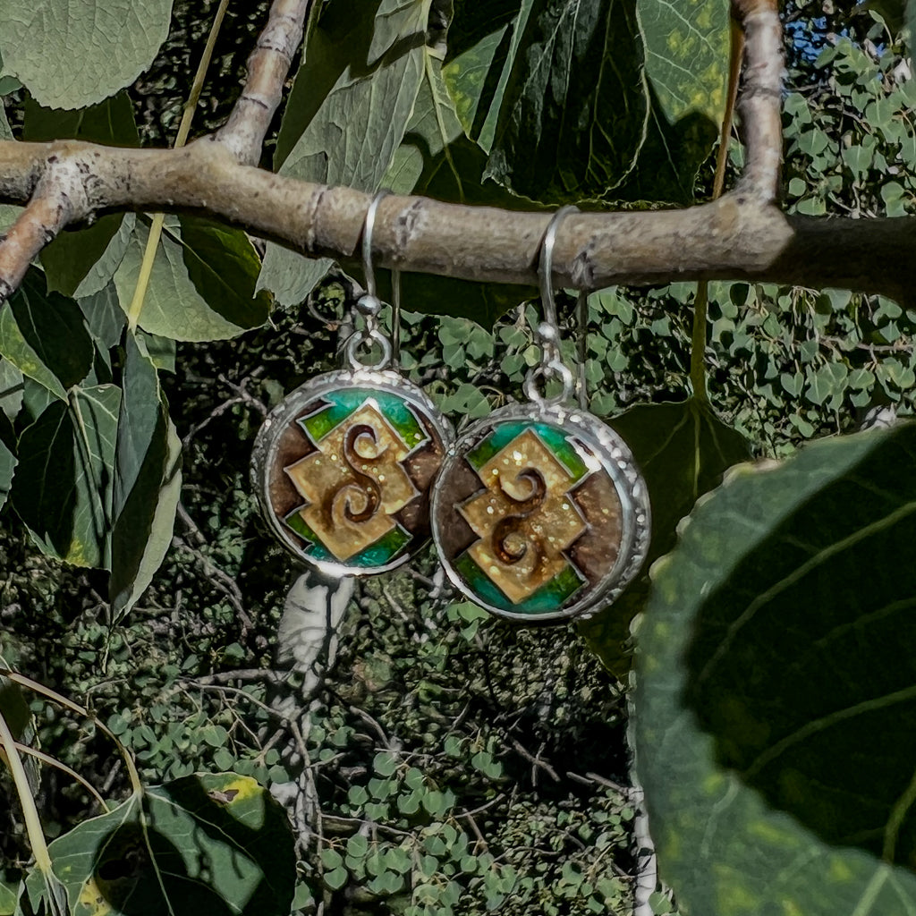 Fajada Butte Double Spiral earrings