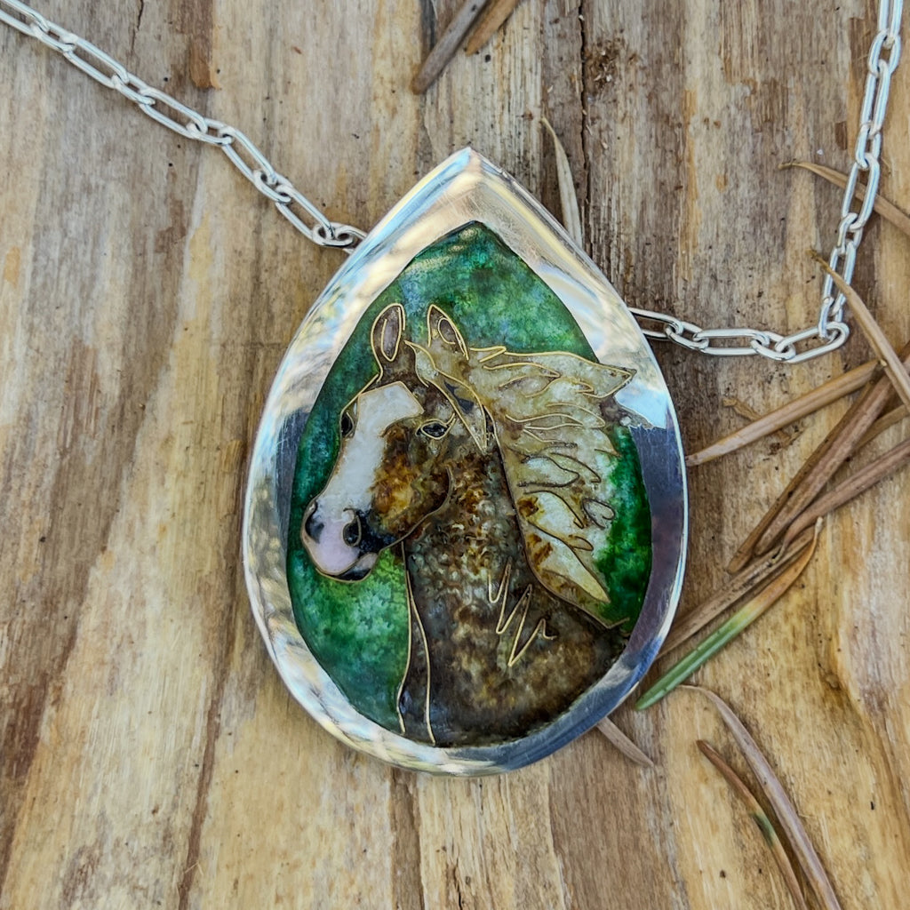 Appaloosa Horse with Flaxen Mane pendant